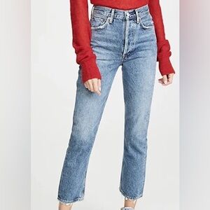 Agolde Riley Crop Jeans, Sz. 26, Professionally Hemmed with Original Hem